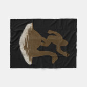 Couverture Polaire Bigfoot Riding Loch Ness Monster Funny Sasquatch (Devant (Horizontal))