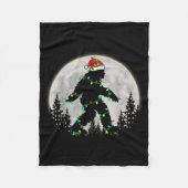 Couverture Polaire Bigfoot Santa Christmas Tree Lights Funny Xmas Sas (Devant)