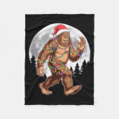 Couverture Polaire Bigfoot Santa Christmas Tree Lights Xmas Sasquatch (Devant)