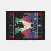 Couverture Polaire Bigfoot Santa Ufo Alien Funny Ugly Christmas Sweat (Devant (Horizontal))