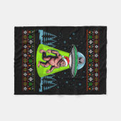 Couverture Polaire Bigfoot Santa Ufo Sasquatch Funny Ugly Christmas S (Devant (Horizontal))