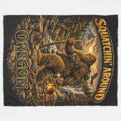 Couverture Polaire Bigfoot Sasquatch (Devant (Horizontal))