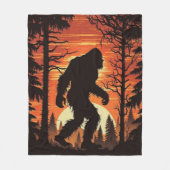Couverture Polaire Bigfoot Sasquatch Forêt Coucher de soleil (Devant)