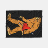 Couverture Polaire Bigfoot Sasquatch Heart With Arrow Funny Valentine (Devant (Horizontal))