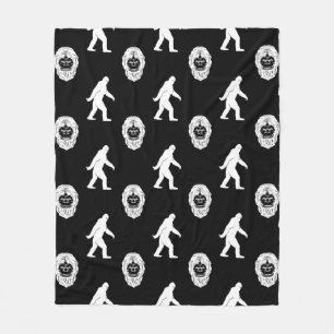 Couverture Polaire Bigfoot Sasquatch Noir & Blanc