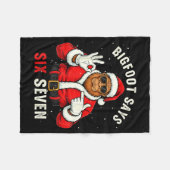Couverture Polaire Bigfoot Says Six Seven Funny Christmas 67 Meme Xma (Devant (Horizontal))