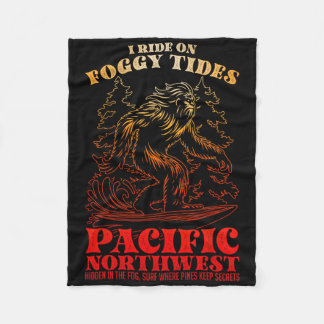 Couverture Polaire Bigfoot Surfing Je surfe sur les marées brumeuses