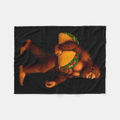 Couverture Polaire Bigfoot Taco Sasquatch Walking Taco Funny Shirt Me (Devant (Horizontal))