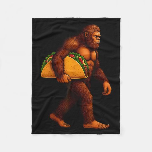Couverture Polaire Bigfoot Taco Sasquatch Walking Taco Funny Shirt Me (Devant)