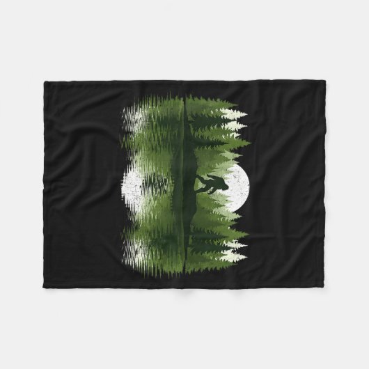 Couverture Polaire Bigfoot Walking Forest Sasquatch Woods Parks Men W (Devant (Horizontal))