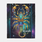Couverture Polaire Bijoux Galaxie Zodiac Scorpio (Devant)