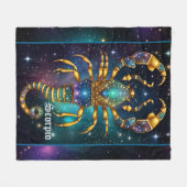 Couverture Polaire Bijoux Galaxie Zodiac Scorpio (Devant (Horizontal))
