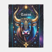 Couverture Polaire Bijoux Galaxie Zodiac Taurus (Devant)