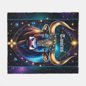 Couverture Polaire Bijoux Galaxie Zodiac Taurus (Devant (Horizontal))
