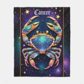 Couverture Polaire Bijoux Galaxie Zodiaque Cancer (Devant)