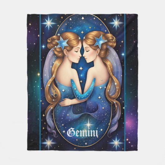 Couverture Polaire Bijoux Galaxy Zodiac Gemini (Devant)