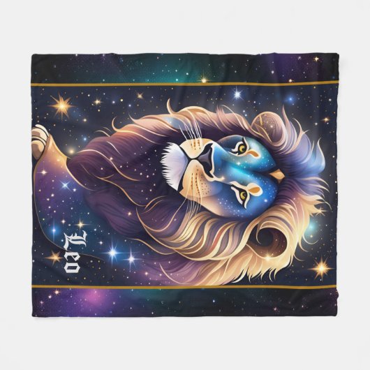Couverture Polaire Bijoux Galaxy Zodiac Leo (Devant (Horizontal))