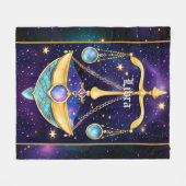Couverture Polaire Bijoux Galaxy Zodiac Libra (Devant (Horizontal))