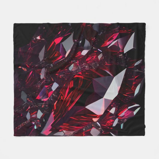 Couverture Polaire Bijoux Gemstone Ruby imprimé (Devant (Horizontal))