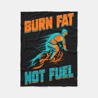 Couverture Polaire Bike Tour Cycling Lover Bicycle Rider I Burn Fat N