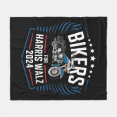 Couverture Polaire Bikers For Harris Walz 2024 Harris Waltz 2024 (Devant (Horizontal))
