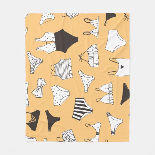 Couverture Polaire Bikini tropical : Motif d'été à main (Devant)
