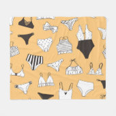 Couverture Polaire Bikini tropical : Motif d'été à main (Devant (Horizontal))