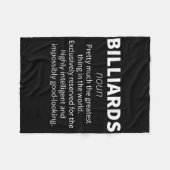 Couverture Polaire Billard Funny Définition Pool Snooker Player Gif (Devant (Horizontal))