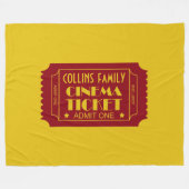Couverture Polaire Billet cinéma familial Nom personnalisé (Devant (Horizontal))