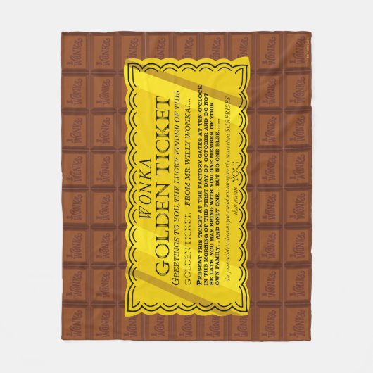 Couverture Polaire Billet d'or Willy Wonka (Devant)
