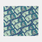 Couverture Polaire Billets de dollar : motif d'argent continu (Devant (Horizontal))