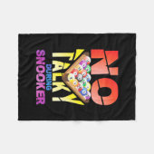 Couverture Polaire Billiards Player | No Talky During Snooker (Devant (Horizontal))