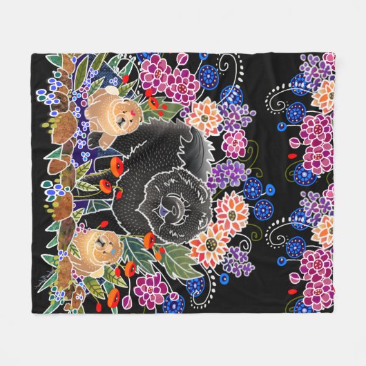 Couverture Polaire BINDI GARDEN PARTY - Jeu de molleton (Devant (Horizontal))