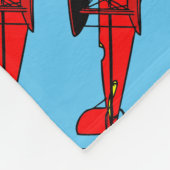 Couverture Polaire Biplane rouge (Coin)