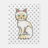 Couverture Polaire Birman / Ragdoll tabby crème Point Chats & Pattes (Devant)