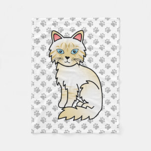 Couverture Polaire Birman / Ragdoll tabby crème Point Chats & Pattes