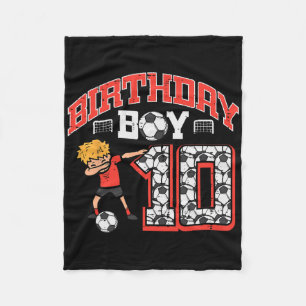Couverture Polaire Birthday Boy 10 Soccer Dab 10e Anniversaire Party 
