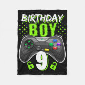 Couverture Polaire Birthday Boy 9 Video Game Controller Gamer 9th Bir (Devant)