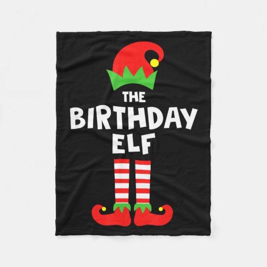 Couverture Polaire Birthday Elf Matching Group Family Holiday Christm (Devant)
