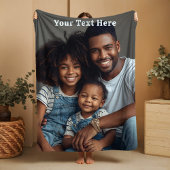 Couverture Polaire Birthday Gift for Dad Fleece Blankets Photo Text