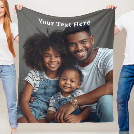 Couverture Polaire Birthday Gift for Dad Fleece Blankets Photo Text