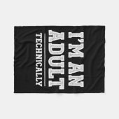 Couverture Polaire Birthday I'm An Adult Technically, Funny 18th Birt (Devant (Horizontal))