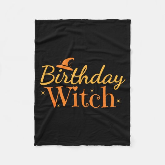 Couverture Polaire Birthday Witch Funny Halloween Shirt  (Devant)