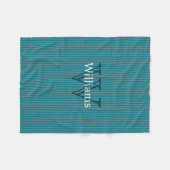 Couverture Polaire Biscay Bay Striped Monogramme Fleece Blanket (Devant (Horizontal))
