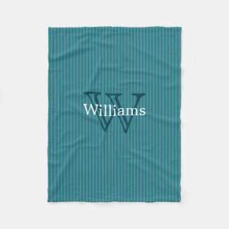 Couverture Polaire Biscay Bay Striped Monogramme Fleece Blanket