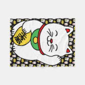 Couverture Polaire Biscuit de bonne chance chanceux japonais de chat (Devant (Horizontal))