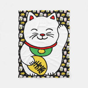 Couverture Polaire Biscuit de bonne chance chanceux japonais de chat