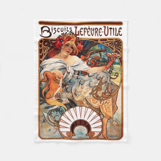 Couverture Polaire Biscuit, Mucha (Devant)