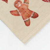 Couverture Polaire Biscuits de bonhomme en pain d'épice, décor de (Coin)