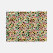 Couverture Polaire biscuits d'os de chien colorés (Devant (Horizontal))